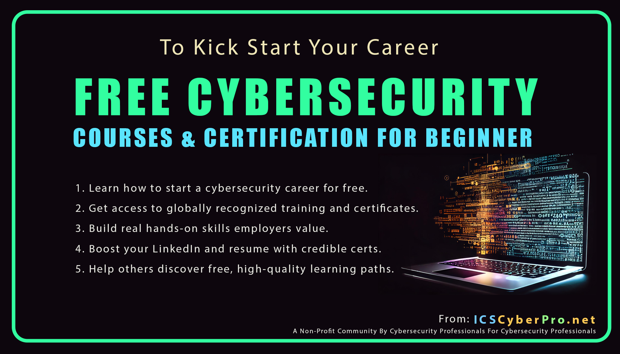 Free Cybersecurity Courses & Certifications to Kickstart Your Career